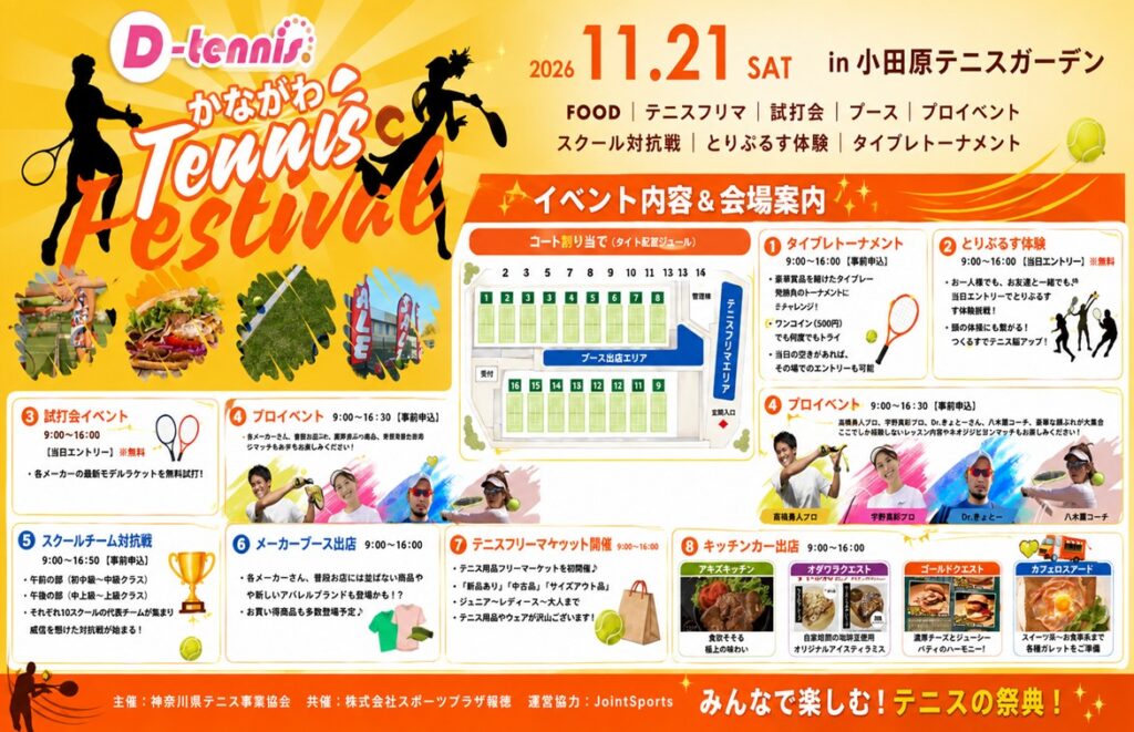 神奈川テニスフェスティバル開催決定！